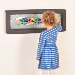 Flip Sequin Board: Hide the Caterpillar. Padded. (840mm x 300mm)